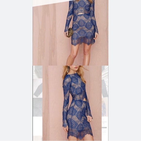 For Love and Lemons blue lace mini skirt. Size XS - Picture 5 of 5